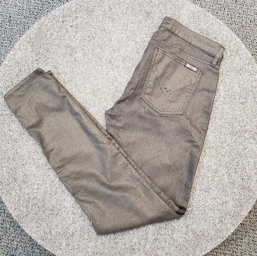 Hudson gold metallic dark jeans